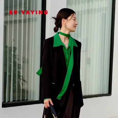 EP雅莹女装美利奴羊毛通勤收腰正装西装外套 商场同款1110A商品大图