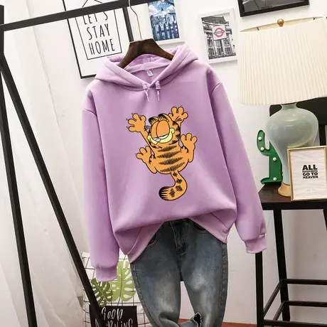 连帽卫衣女韩版宽松百搭拉链外套2023秋冬新款加绒加厚上衣ins潮图片