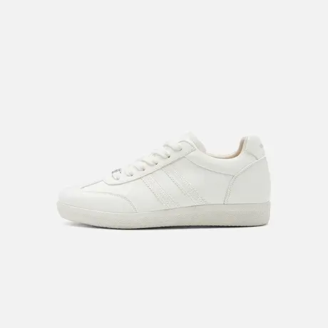 Nine West/玖熙2025年夏季新款德训鞋女圆头平底增高小白鞋休闲鞋图片