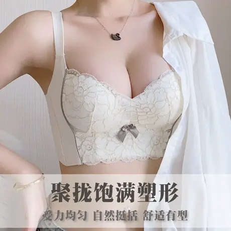 安致儿内衣女小胸聚拢调整型显大上托防下垂无钢圈文胸收副乳胸罩商品大图