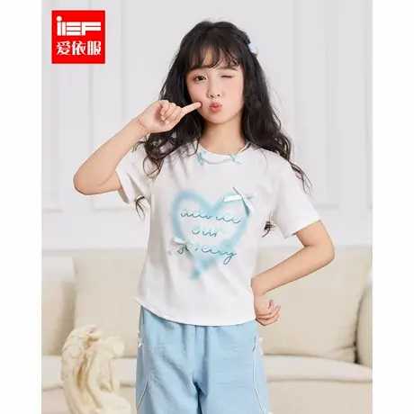 MINIIEF【爱依服童装】2025夏季新款韩版时尚洋气印花女童T恤图片