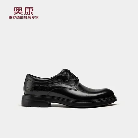 奥康 男鞋2025秋季皮鞋男结婚真皮正装商务系带德比鞋门店发货商品大图