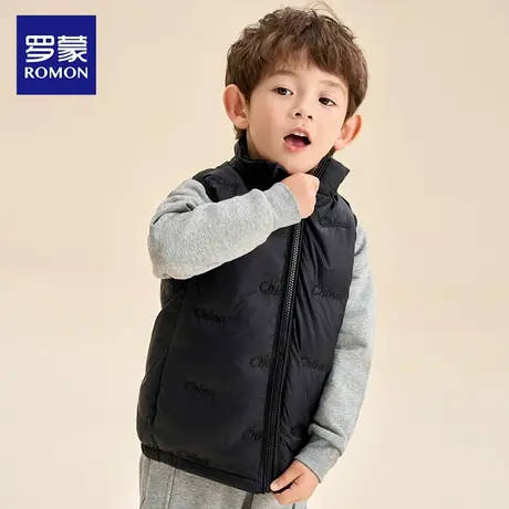 罗蒙儿童羽绒马甲男童秋冬学生女童保暖神器校服背心外穿轻薄内胆图片