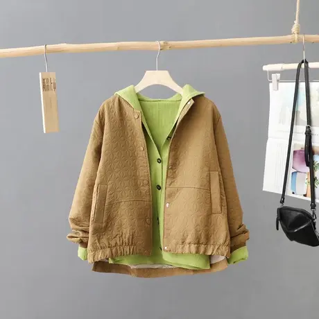 秋装新款洋气刺绣纯色夹克衫女宽松洋气棒球服短外套上衣休闲女装图片