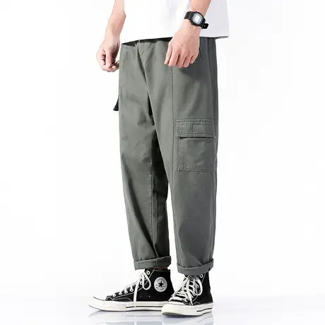 奕飏日系直筒工装裤男韩版潮流百搭2021新款春装裤子潮牌休闲长裤图片