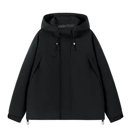 男士外套春秋季新款大码脱帽潮牌宽松冲锋衣上衣服男装防水夹克商品大图