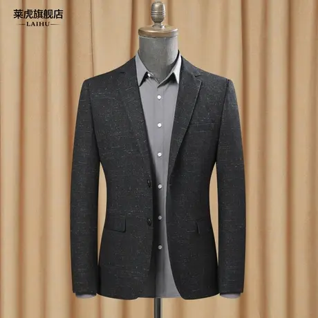 秋冬新款休闲西装外套男修身韩版潮流百搭帅气单件小西服男士上衣商品大图