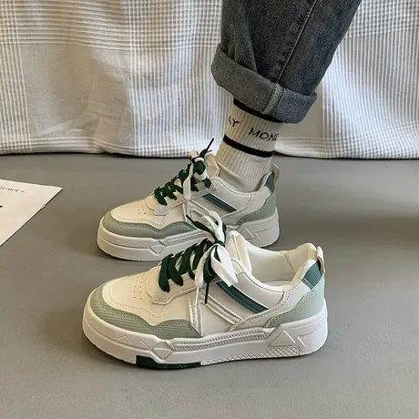 网红爆款小白鞋女鞋2023新款春季百搭鞋子春秋厚底休闲运动板鞋商品大图