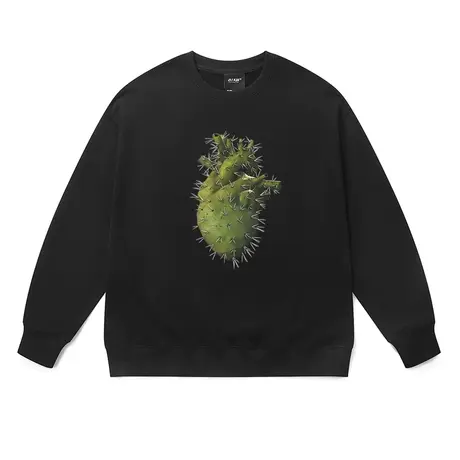 大码潮牌卫衣复古高街西海岸小众带刺的心脏个性全棉加绒情侣装冬图片