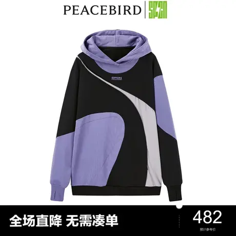【商场同款】太平鸟女装2023年秋季新款SPCN拼色卫衣ASCRD3501图片