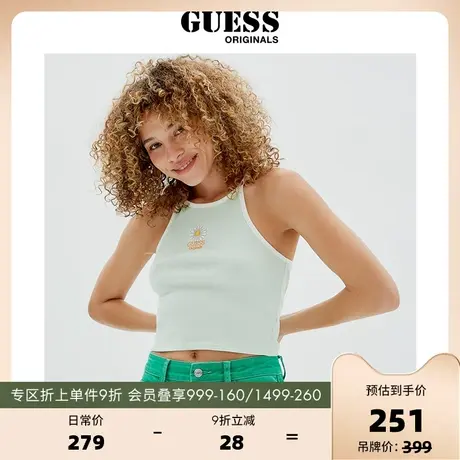 GUESS Originals女士印花刺绣休闲背心-W2GP44KAPC0商品大图