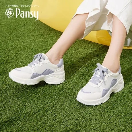Pansy盼喜日本女鞋休闲运动鞋轻便透气鞋厚底增高女鞋2025年春季商品大图