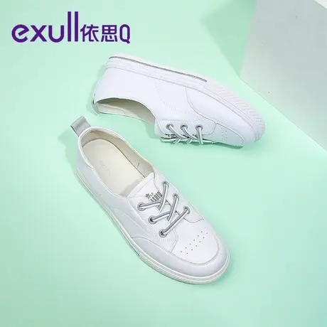 依思q小白鞋女2023夏季新款韩版百搭低帮休闲平底鞋子透气运动鞋商品大图