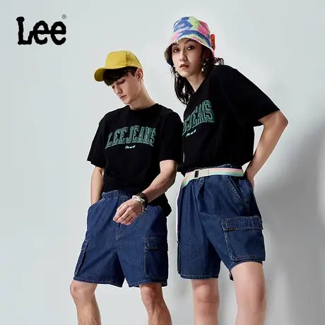 Lee商场同款23春夏新品舒适印花圆领男女同款短袖T恤LUT0051013RX图片