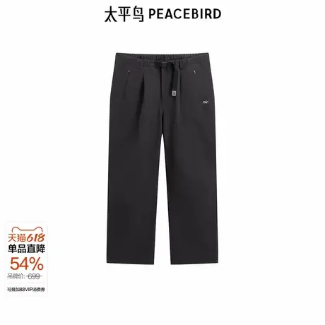 【商场同款】太平鸟男装 24冬男士印花休闲裤直筒休闲裤B2GBE4415图片