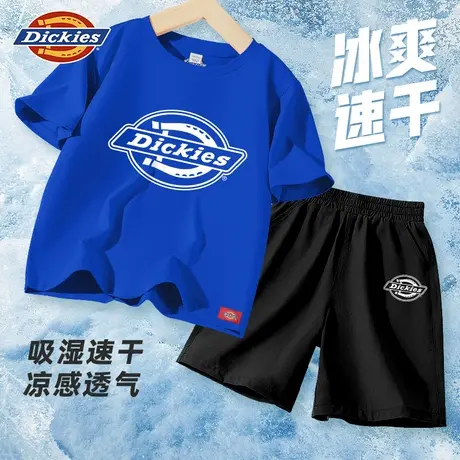 Dickies童装男童夏装套装男孩夏季运动短袖t恤儿童轻薄两件套潮A商品大图