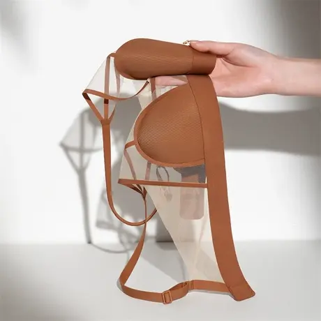 奥丽侬大胸显瘦无痕内衣女法式兔耳朵无钢圈超薄透气聚拢上托文胸图片