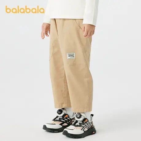 巴拉巴拉男童工装裤宝宝休闲直筒裤儿童裤子长裤2024秋装新款童装图片