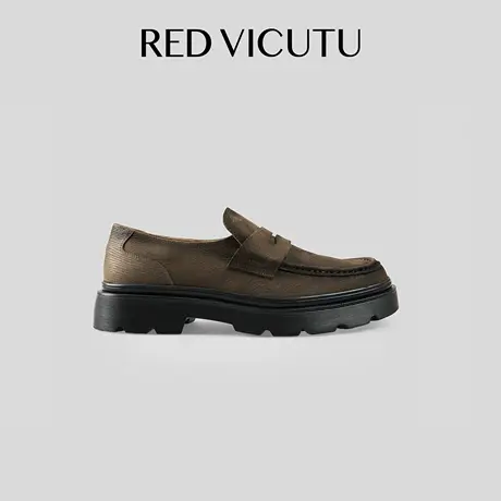 VICUTU威可多男皮鞋舒适牛皮革商务通勤西服复古设计百搭真皮皮鞋商品大图