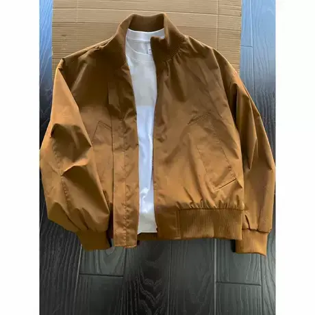 cleanfit美式飞行夹克男秋季潮牌穿搭短款棒球服重磅硬挺工装外套商品大图