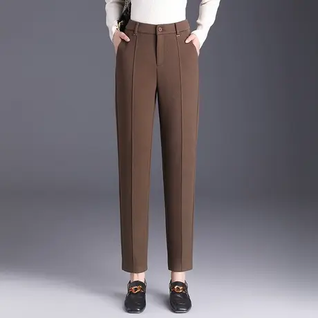 时尚小脚直筒裤西装裤女秋冬2023新款显瘦气质烟管裤休闲职业女裤商品大图