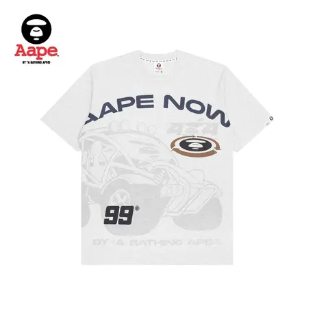 Aape旗舰店男装春夏字母简约印花圆领短袖T恤0889XXI商品大图