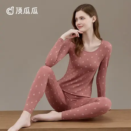 顶瓜瓜秋衣秋裤女士薄款线衣线裤男士棉毛衫保暖内衣套装商品大图
