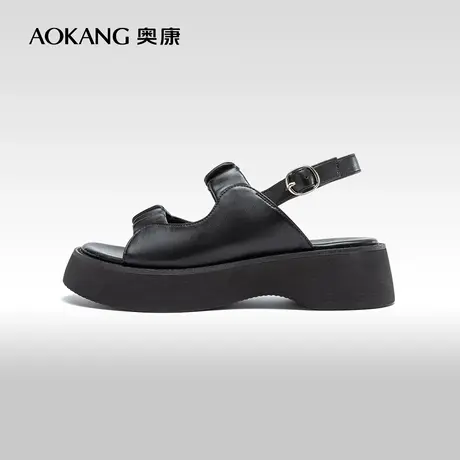 奥康女鞋 夏季气质厚底运动凉鞋女士凉鞋可外穿时尚舒适女凉商品大图