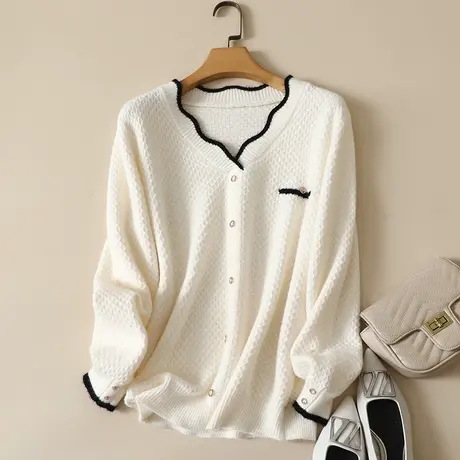 水晶绒毛衣女春装新款韩版宽松外穿套头加厚内搭长袖针织打底衫女图片