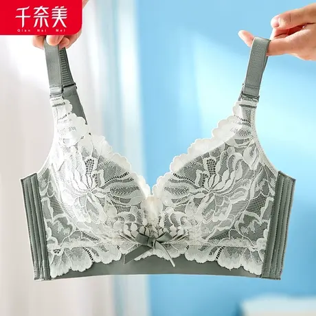 千奈美舒适无钢内衣女上薄下厚轻薄透气文胸图片