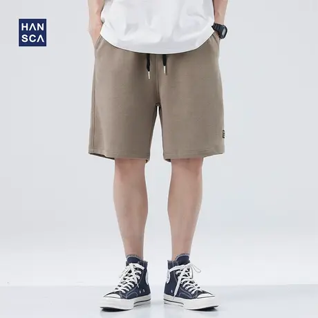 hansca休闲短裤男士宽松直筒夏季薄款运动裤潮流夏天篮球五分裤子商品大图