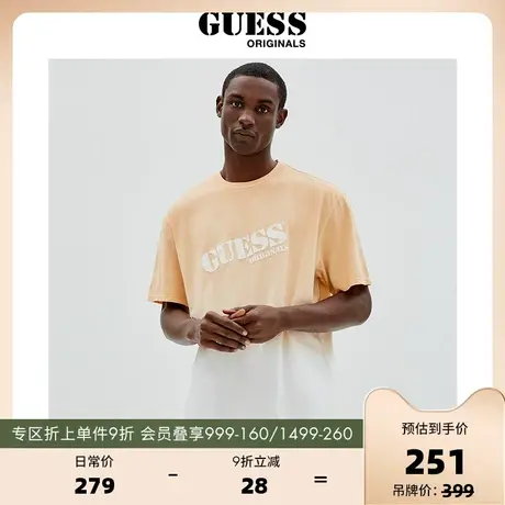 GUESSOriginals男女同款拼色圆领短袖T恤M2GP02K9Y40商品大图