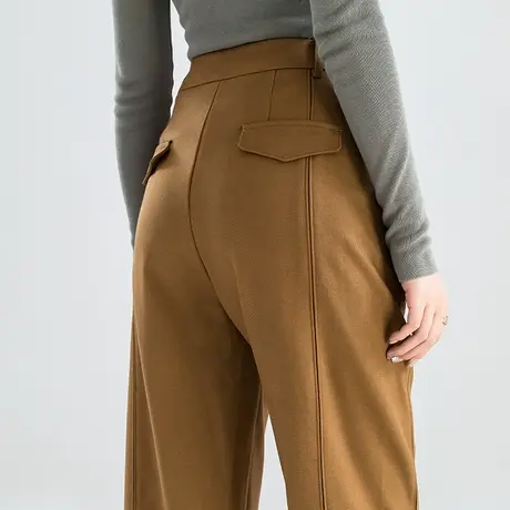 高腰西装裤女秋季2023新款小个子九分裤显瘦裤子休闲萝卜裤哈伦裤商品大图