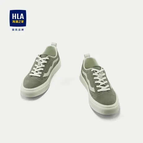 HLA/海澜之家舒适休闲鞋2024新款圆头耐穿系带时尚舒适男鞋商品大图