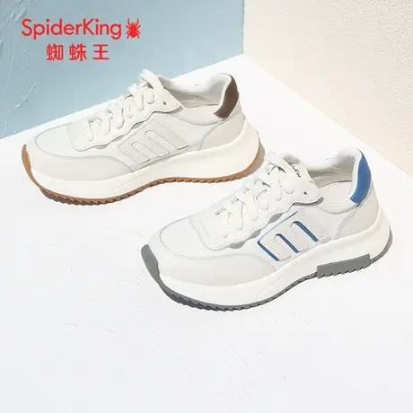 SPIDER KING/蜘蛛王女鞋真皮2023春夏商场同款德训运动休闲鞋女潮商品大图