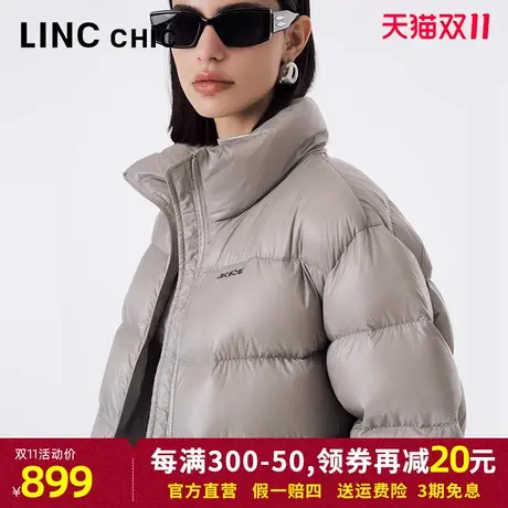 LINCCHIC金羽杰短款羽绒服女2023秋冬新品超轻活力加厚立领面包服商品大图