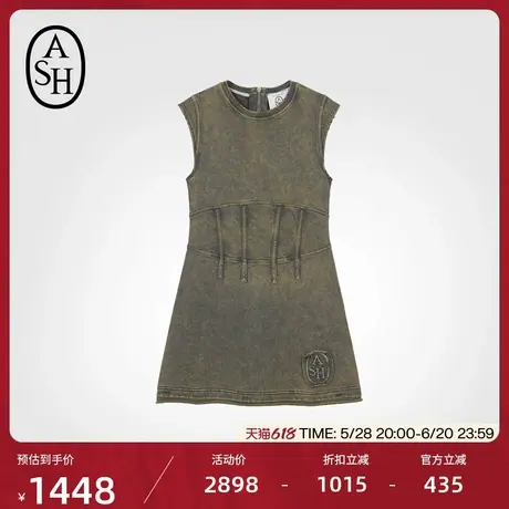ASH女装春夏DRESS系列复古无袖牛仔裙拉链中长款裙子图片