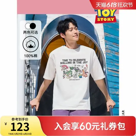 【迪士尼系列】热风短袖T恤2025年夏季新款男士印花短袖情侣上衣商品大图