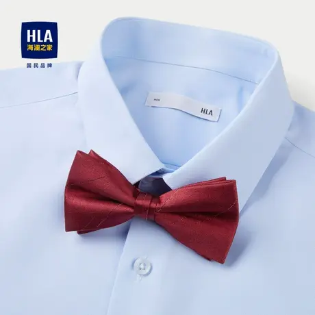 HLA/海澜之家含桑蚕丝领结2025新款喜庆婚宴款商务正式红色领结男商品大图