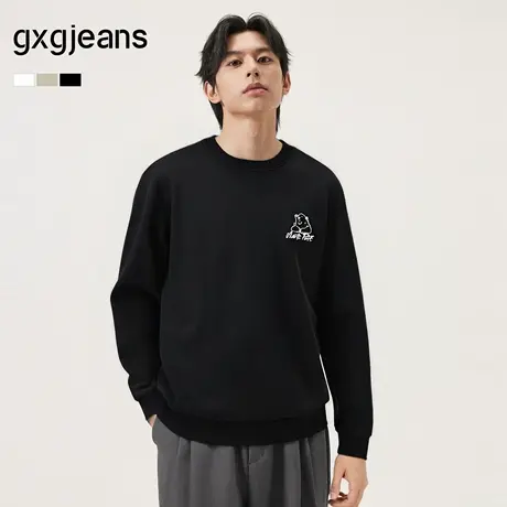 gxg.jeans男装2024年冬季新款圆领长袖卫衣J24X314111商品大图