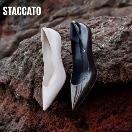 思加图新款都市特工高跟鞋复古气质细跟通勤单鞋ED723CQ3商品大图