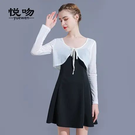 长袖网纱防晒衣女夏季系带小披肩夏百搭短款裙子外搭开衫薄小坎肩图片