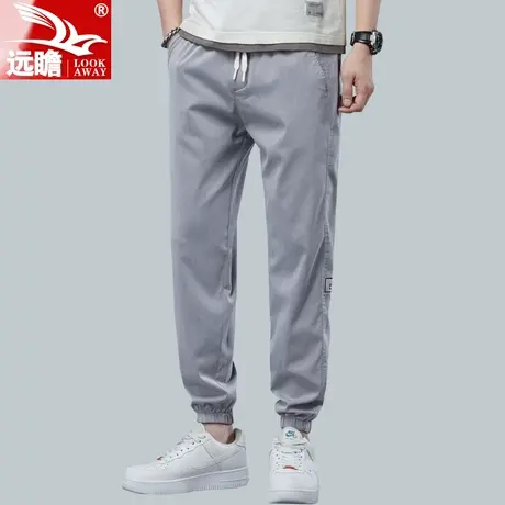 弹力冰丝休闲裤男夏季薄款男士弹力百搭夏天宽松直筒束脚裤子男款图片