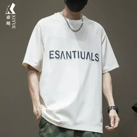 冰丝短袖t恤男士潮牌休闲男装男宽松大码夏季ins薄款男生半袖夏装商品大图