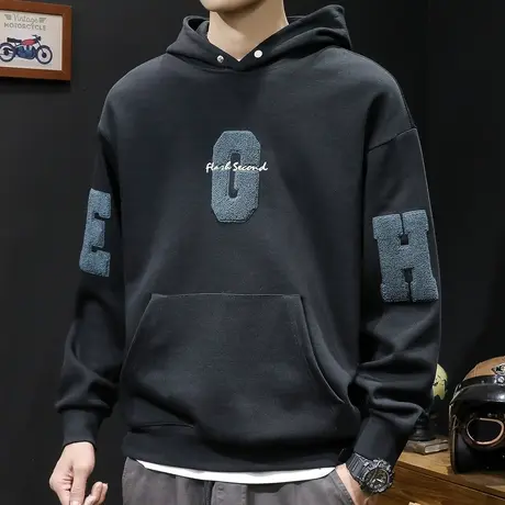 秋季连帽卫衣男秋冬款ins潮牌重磅宽松大码2023新款男士上衣长袖商品大图