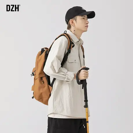 男士工装衬衫男长袖秋季男装2023新款休闲衬衣外套男款情侣装寸衫商品大图