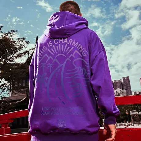 大码春款季2025嘻哈潮牌卫衣男加绒宽松炸街套头情侣装胖子上衣潮商品大图