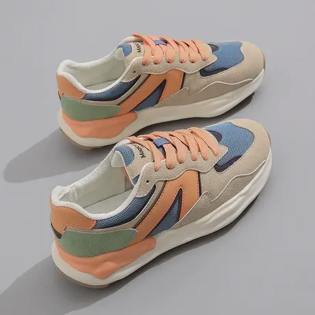 ins潮阿甘鞋子女2023春夏复古运动休闲透气学生华夫鞋跑步鞋女鞋商品大图