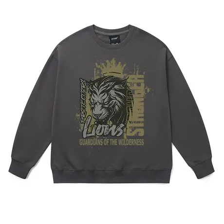 深灰色卫衣男生美式高街vibe潮牌痞帅炸街衣服秋冬加绒加厚外套女商品大图