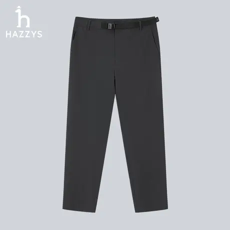 【商场同款】Hazzys哈吉斯春夏新款纯色直筒休闲裤男宽松潮流长裤图片